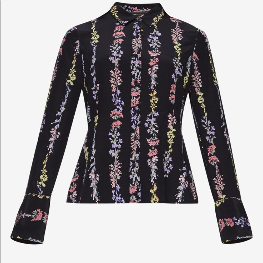 Bcbg Edie Floral- Print Top
